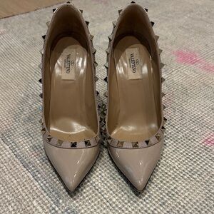 Valentino Nude Studded Heels